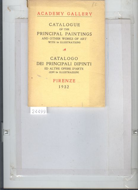 Academy Gallery  Catalog of the Principal Paintings and other Works of Art 