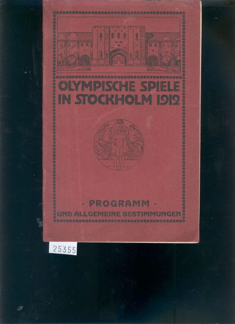 "."  5. Olympiade  Olympische Spiele in Stockholm 1912 