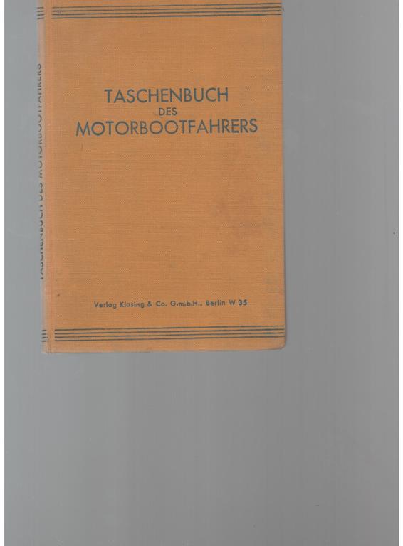 "."  Taschenbuch des Motorbootfahrers 