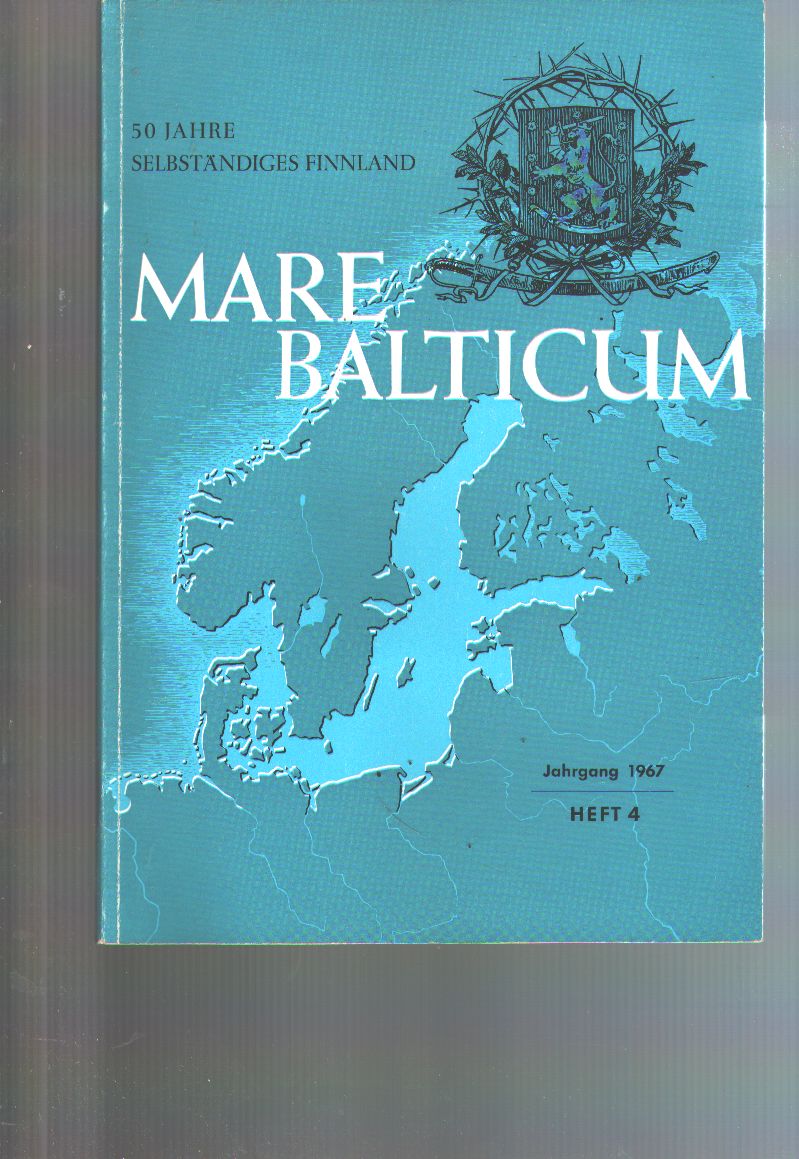 "."  Mare Balticum Heft 4  Jahrgang 1967  50 Jahre selbstständiges Finnland 