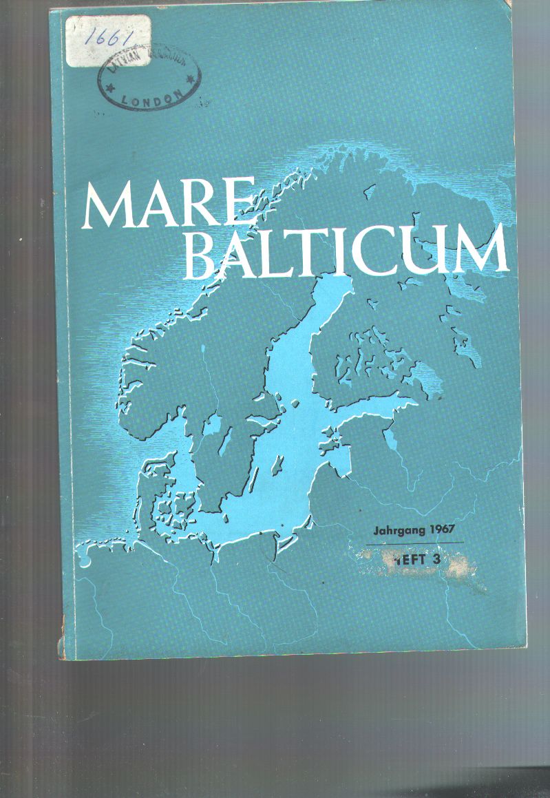 "."  Mare Balticum Heft 3  Jahrgang 1967 