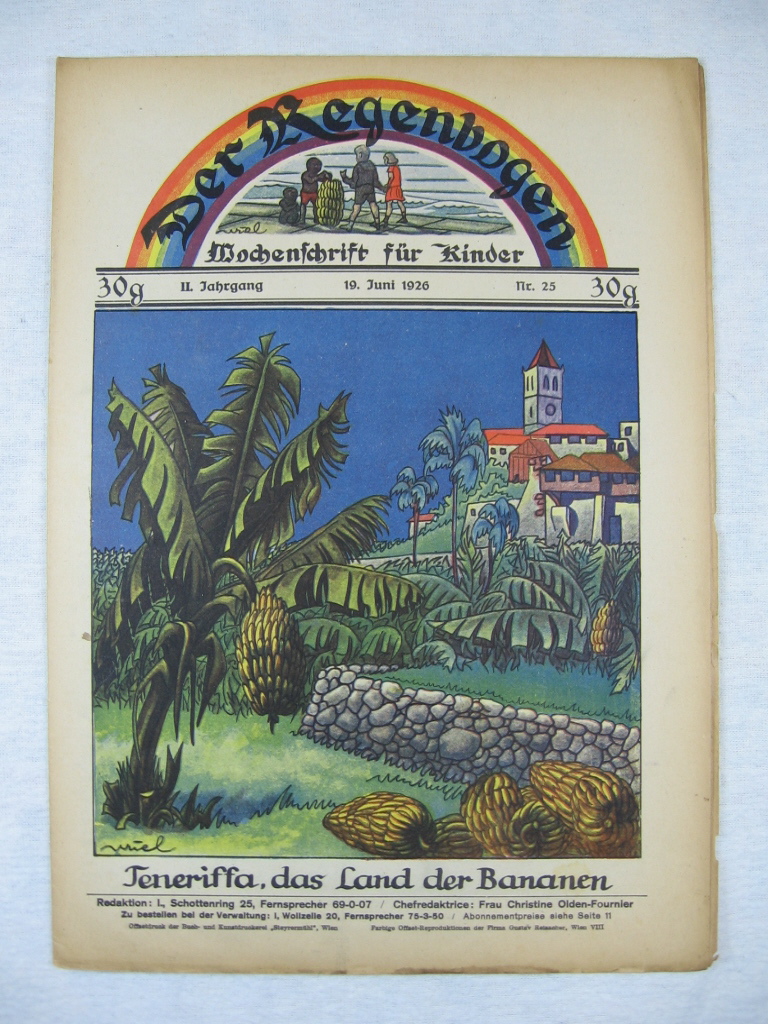 Olden-Fournier, Christine / Birnbaum, Uriel:  Der Regenbogen. Wochenschrift für Kinder. 2. Jahrgang, Heft 25, 19. Juni. 