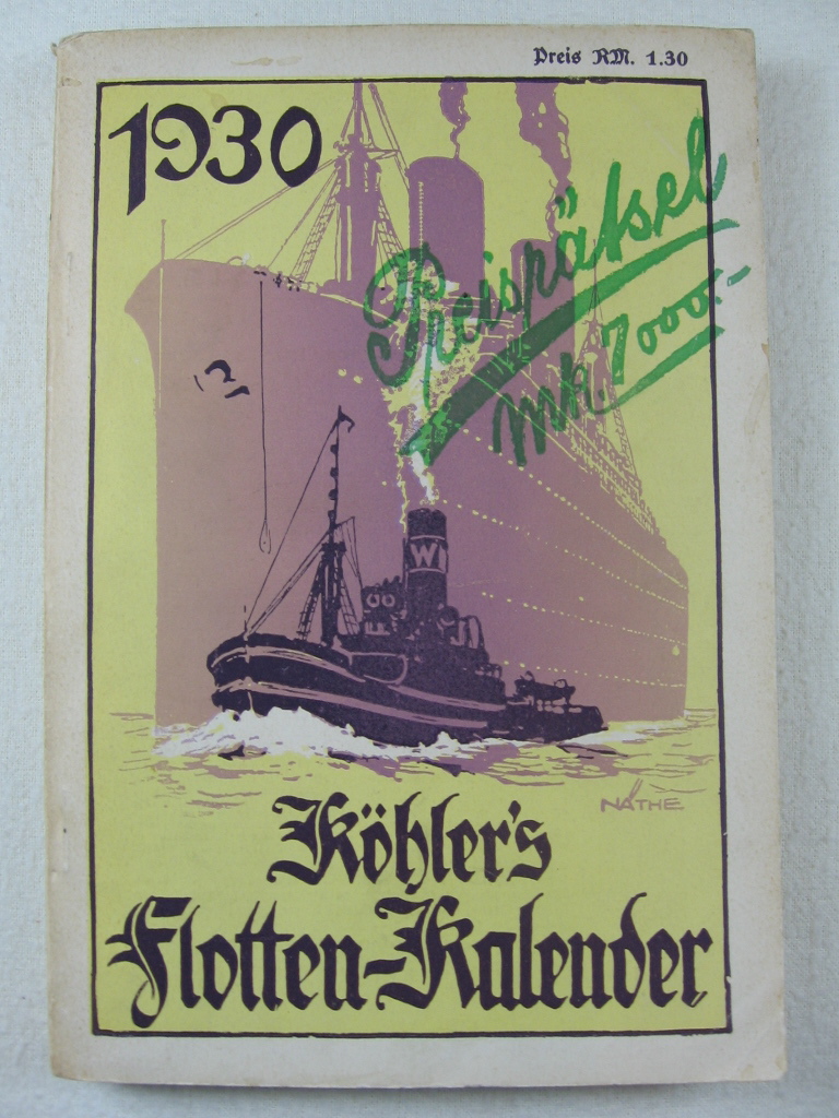   Köhlers Flotten-Kalender für 1930. 