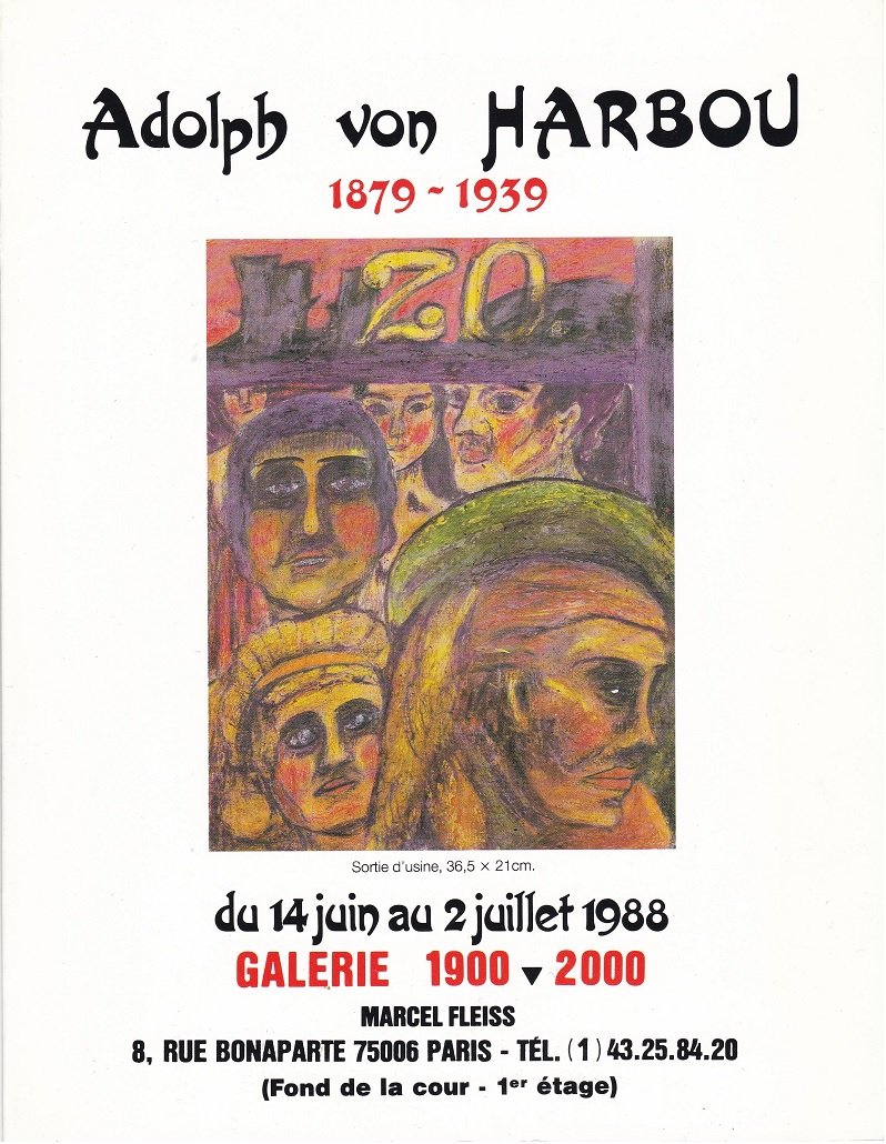 Galerie 1900-2000 (Editor):  Adolph von Harbou 1879 - 1939. 