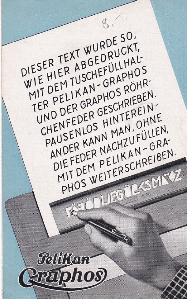 Günther Wagner, Hannover (Herausgeber):  Pelikan Graphos. Historischer Original-Prospekt. 