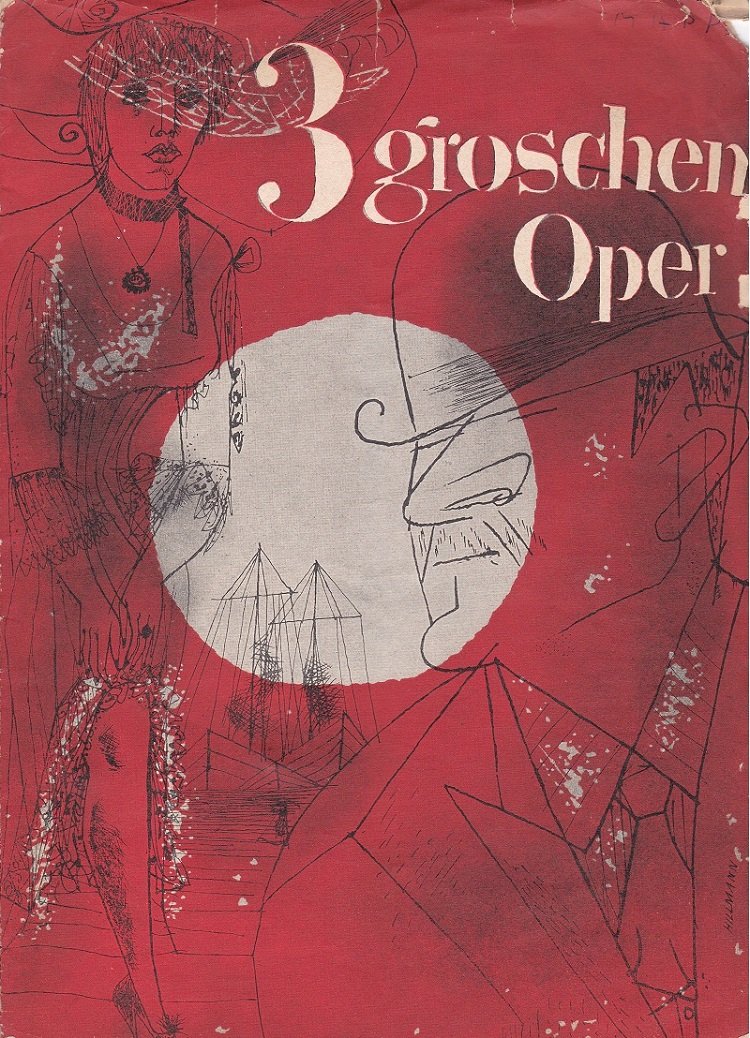 Neue Filmkunst, Walter Kirchner, Göttingen (Herausgeber):  Dreigroschenoper. (Aufwändig illustriertes Filmprogramm!). Begleitpublikation zur Wiederaufführung des Films (G. W. Papst) nach 1945. 