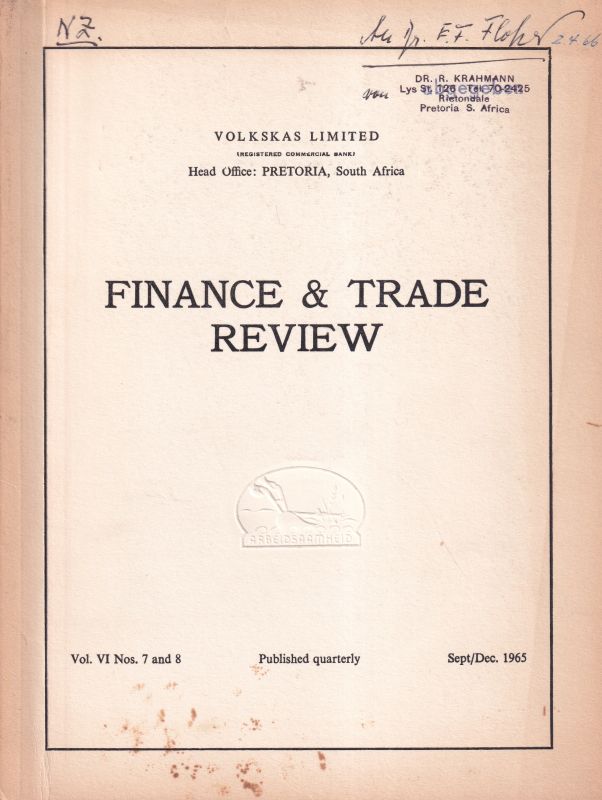 Seres,Thomas J.  Finance and Trade Review 