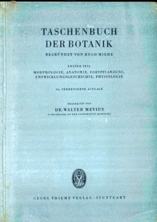 Mevius,Walter  Taschenbuch der Botanik 