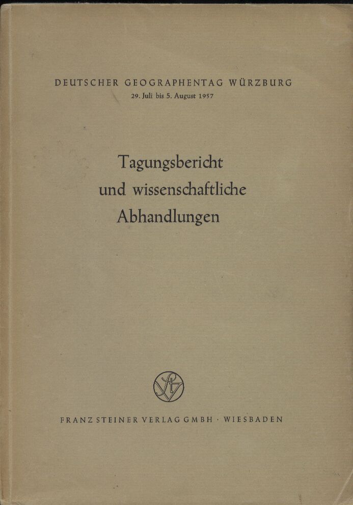 Büdel,Julius+Horst Mensching  Tagungsbericht und wissentschaftliche Abhandlungen 