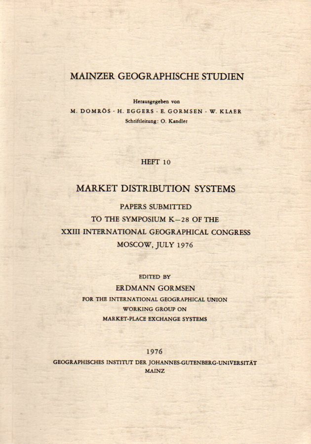 Gormsen,Erdmann  Market Distribution Systems 