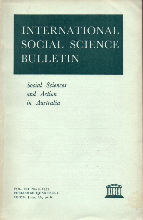 UNESCO.Weeden,W.J.  Preface.Social Sciences and Action in Australia.Part I 