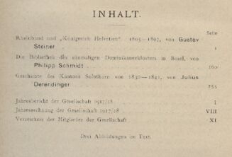 Basler Zeitschrift  für Geschichte und Altertumskunde.XVIII.Band 1919 