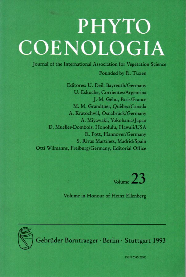 Phytocoenologia  Phytocoenologia Volume 23 Jahr 1993 