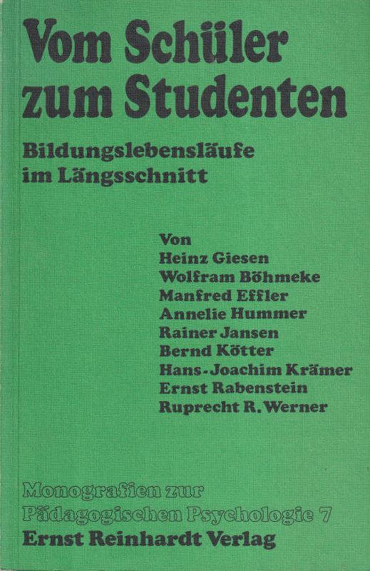 Giesen,Heinz und Wolfram Böhmeke und andere  Vom Schüler zum Studenten 