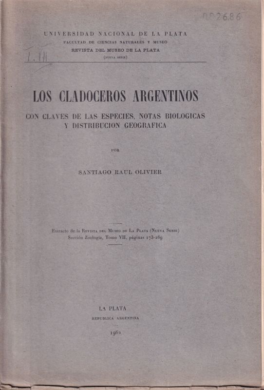 Olivier,Santiago Raul  Los Cladoceros Argentinos 
