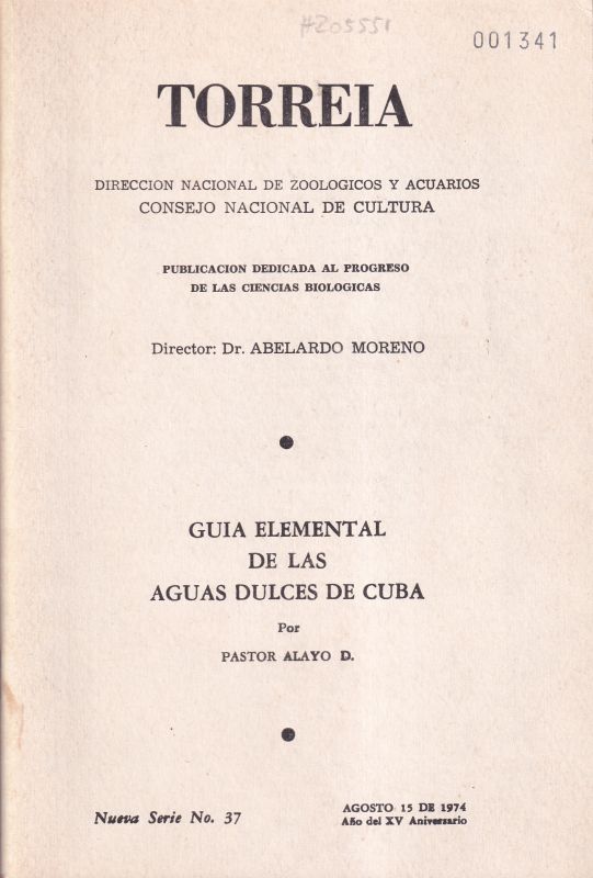 Pastor,Alayo D.  Guia Elemental de las Aguas Dulces de Cuba 