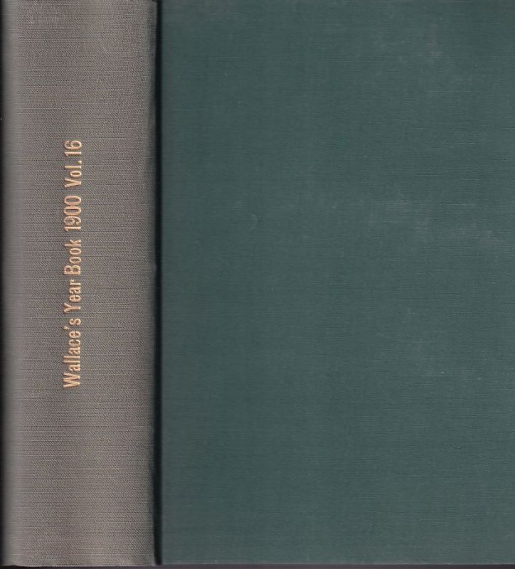 Wallace,John H.  Wallace's Year-Book of Trotting and Pacing in 1900 Volume XVI. 