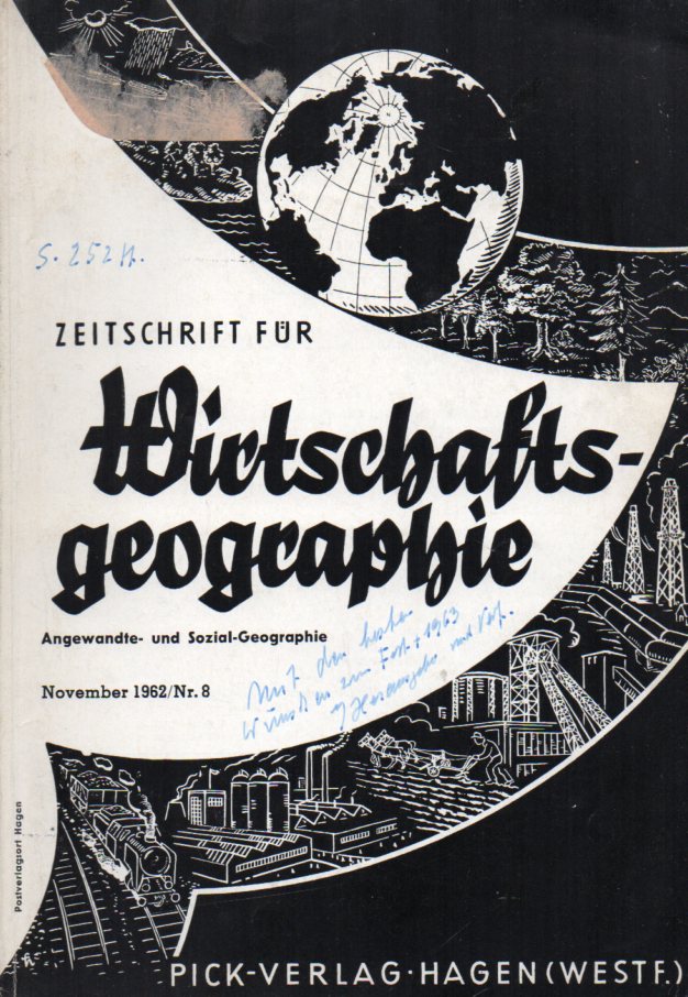 Zeitschrift für Wirtschaftsgeographie  Nr. 8. 1962 