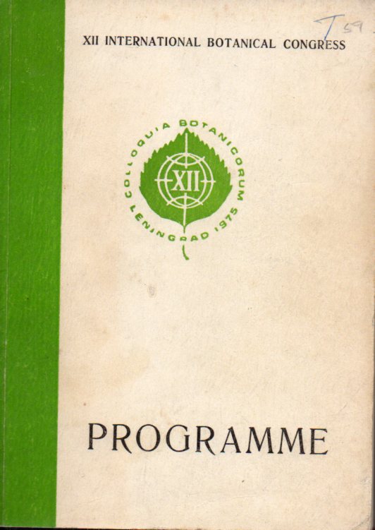 International Botanical Congress  Leningrad XII.3-10 July.1975. 
