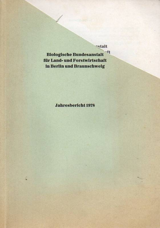 Biologische Bundesanstalt f.Land-u.Forstwirtschaft  Jahresbericht 1978 