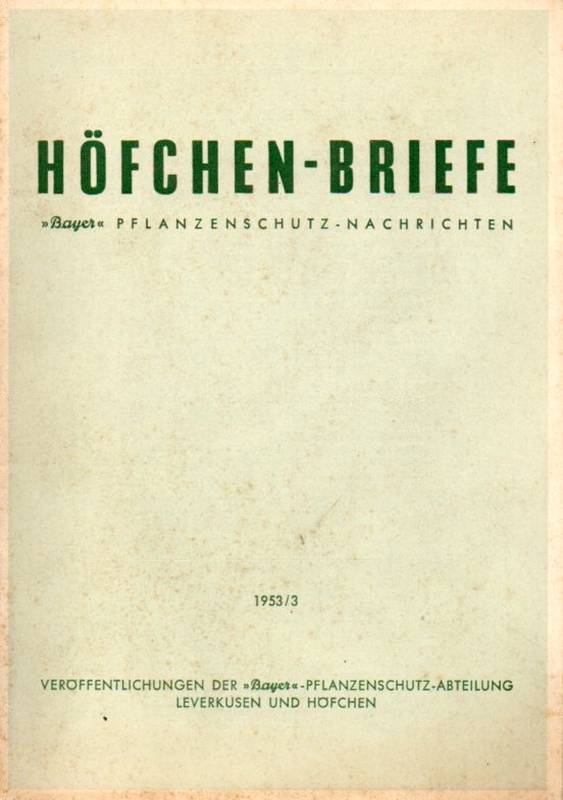 Höfchen-Briefe  6.Jahrgang 1953.Heft 3 