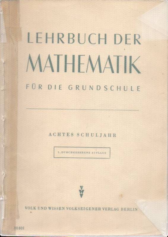 Verlagsredaktion Mathematik (Hrsg.)  Lehrbuch der Mathematik für die Grundschule 