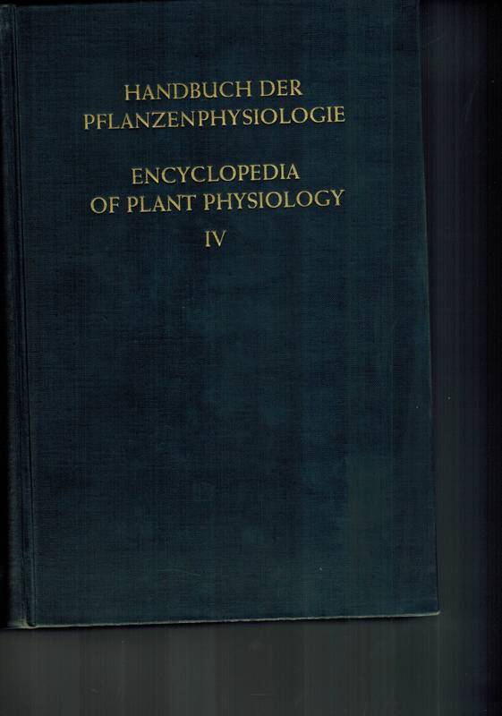 Ruhland,W. (Hsg.)  Handbuch der Pflanzenphysiologie Band IV: Die mineralische 