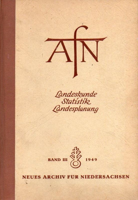 Brüning,Kurt  Neues Archiv für Landes- und Volkskunde von Niedersachsen, Band 3 