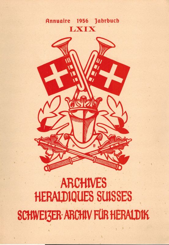 Societe Suisse D'Heraldique  Annuaire 1956 Jahrbuch LXX (1 Heft) 