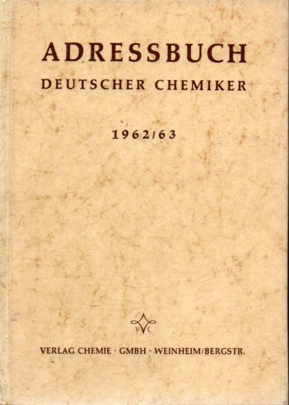 Adressbuch Deutscher Chemiker  1962/63 