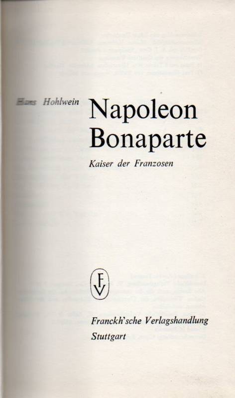 Hohlwein,Hans  Napoleon Bonaparte 