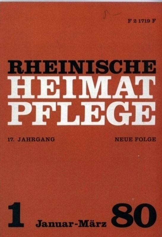 Rheinische Heimatpflege  17.Jg.Neue Folge.Heft 1-4 1980 