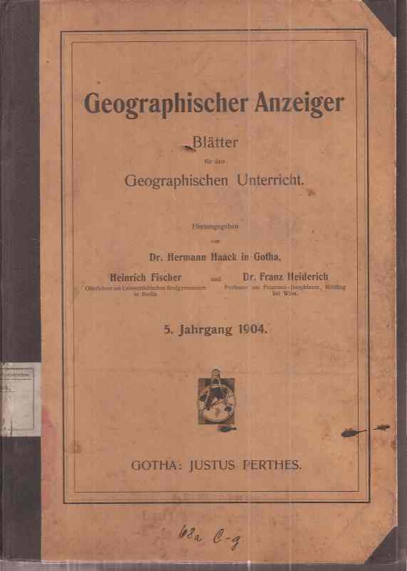 Geographischer Anzeiger  5.Jahrgang 1904 