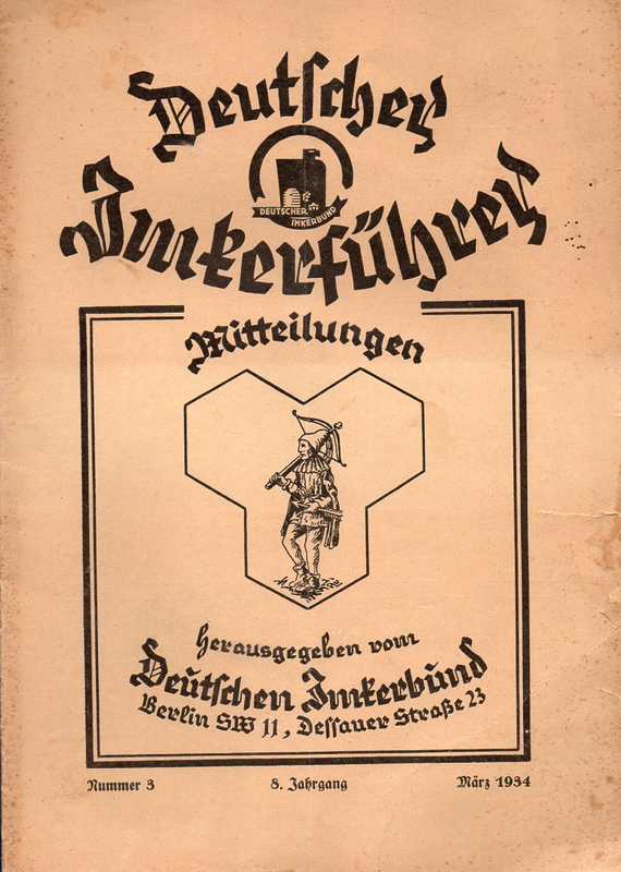 Deutscher Imkerführer  8.Jahrgang 1934 Heft 3 bis 12 (10 Hefte) Hefte 1 und 2 fehlen 