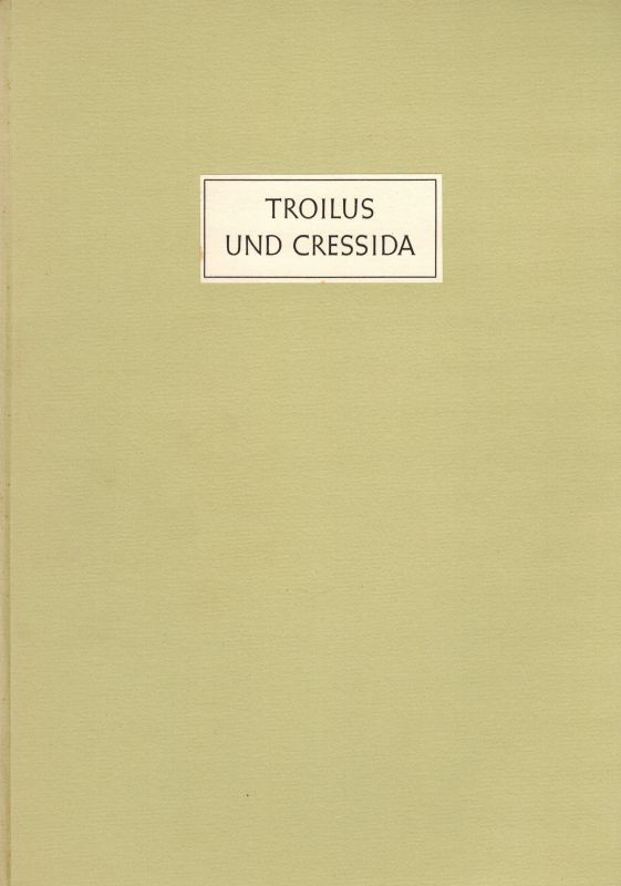 Shakespeare,William  Troilus und Cressida 