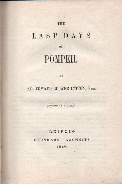 Lytton,Edward Bulwer  The Last Days of Pompeii 