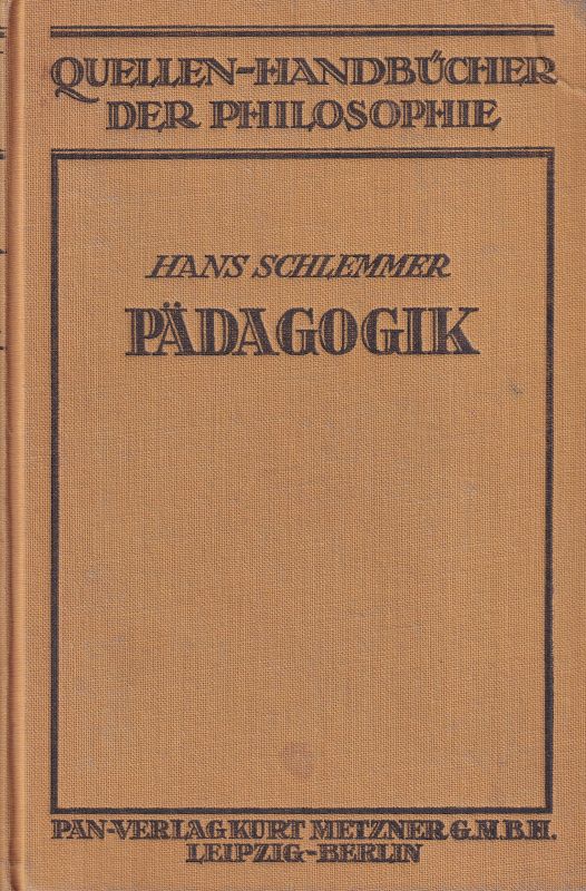 Schlemmer,Hans  Pädagogik 