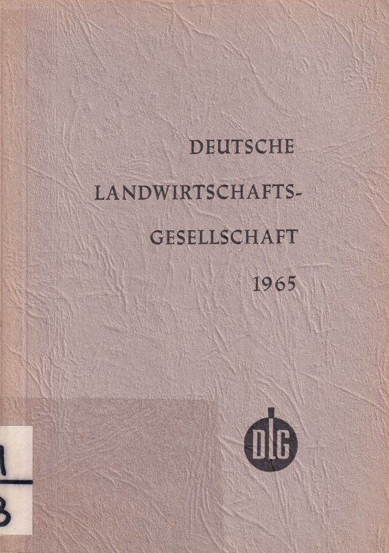Lorberg  Deutsche Landwirtschaftsgesellschaft 1965 
