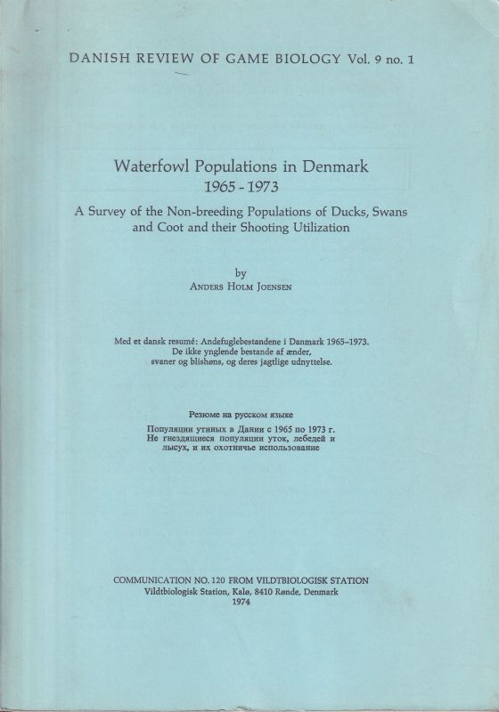 Joensen,Anders Holm  Waterfowl Populations in Denmark 1965-1973 
