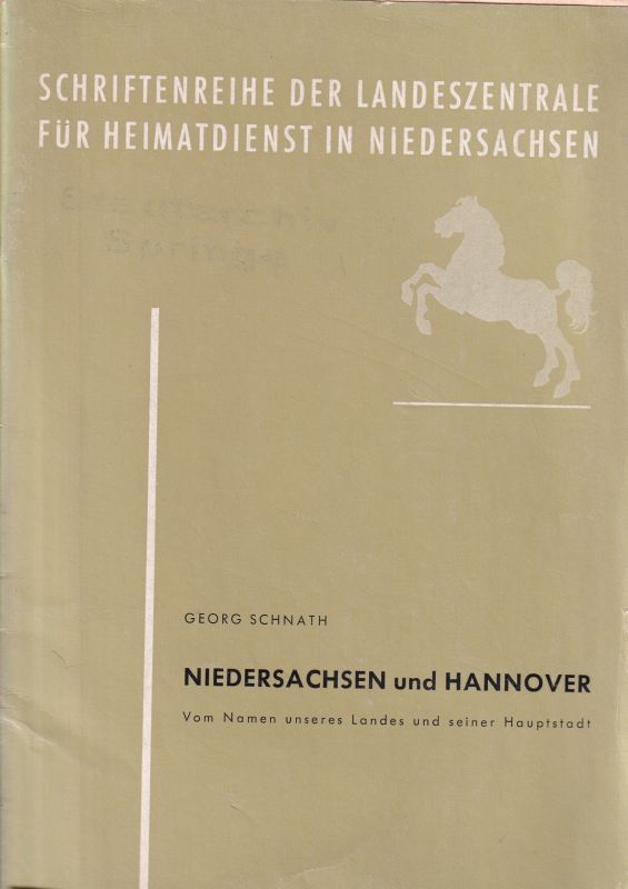 Schnath,Georg  Niedersachsen und Hannover 