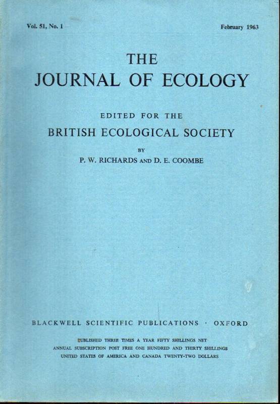 Journal of Ecology,The  Jahrgang 1963.Vol.51.No.1,2 und 3 