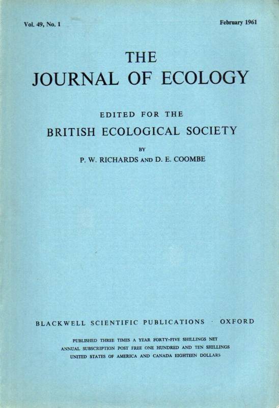 Journal of Ecology,The  Jahrgang 1961.Vol.49.No.1,2 und 3 