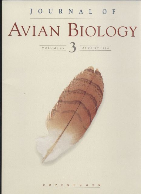 Journal of Avian Biology 3  Volume 25. August 1994 