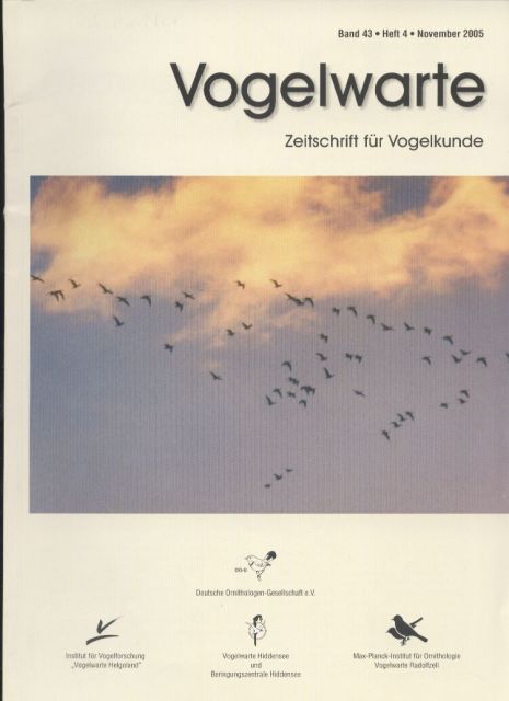 Vogelwarte  Band 43. Heft 4.November 2005 