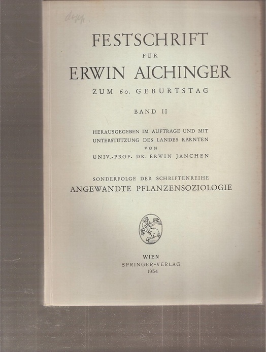 Janchen,Erwin  Festschrift für Erwin Aichinger zum 60.Geburtstag Band I und II 