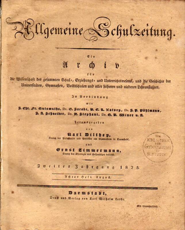 Allgemeine Schulzeitung  2.Jahrgang 1825.8.Heft 