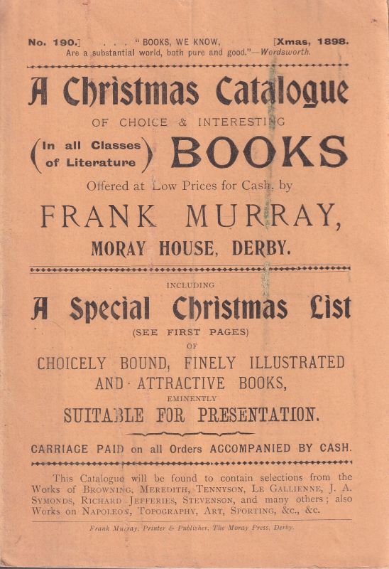 Murray,Frank  A Christmas Catalogue of choice & interesting Books 