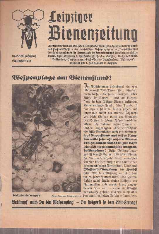 Leipziger Bienenzeitung  Leipziger Bienenzeitung 62.Jahrgang 1948 Heft 9 (1 Heft) 