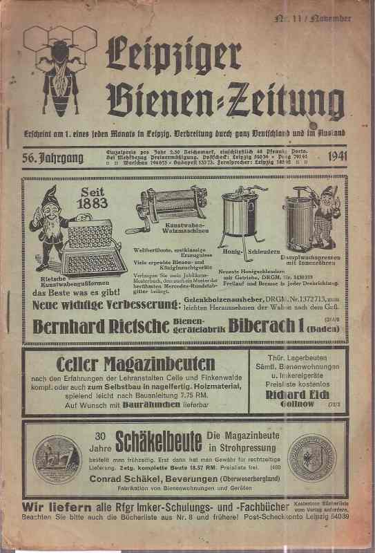 Leipziger Bienenzeitung  Leipziger Bienenzeitung 56.Jahrgang 1941 Heft 11 (1 Heft) 
