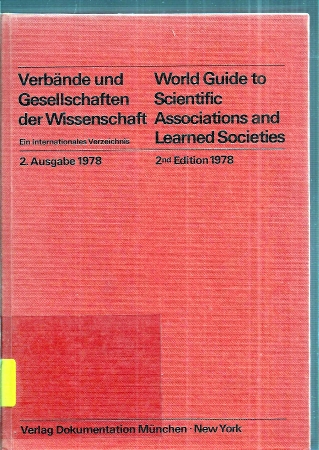 Handbuch der internationalen Dokumentation  Verbände und Gesellschaften der Wissenschaft 